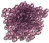 100 4x6mm Transparent Medium Amethyst Glass Crow Beads